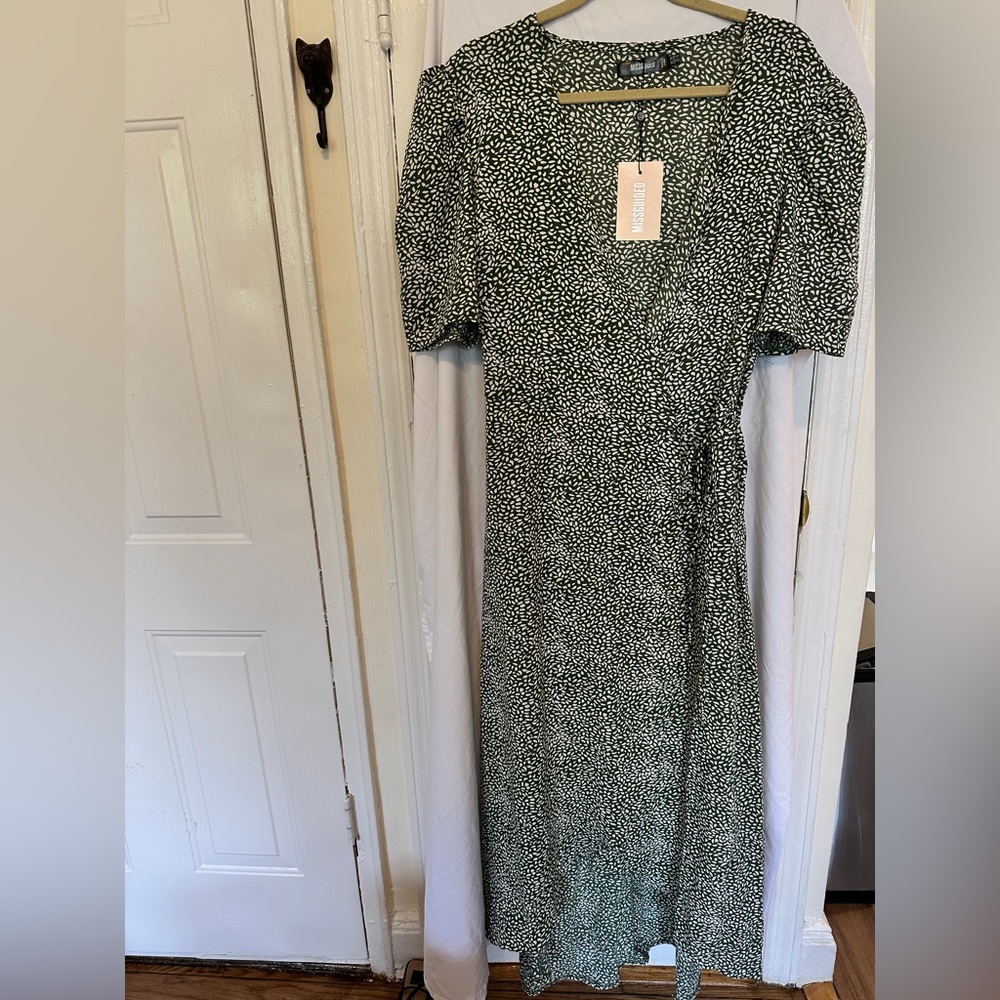 Misguided Midi Wrap Dress